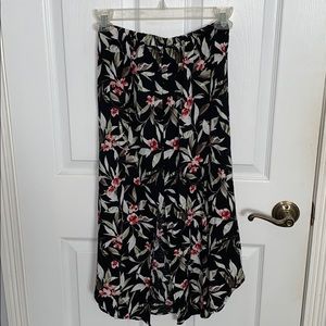 Midi Hawaiian Print Skirt